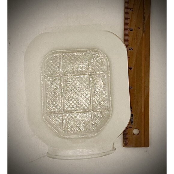 Art Deco Milk Glass Light Globe Retro Shade Ceiling Bath Porch Mid Century Diver - Picture 6 of 11